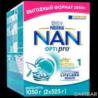 NAN OptiPro 1 смесь сухая молочная с 0-6 месяцев 1050 г 