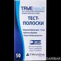 Тест полоски для глюкометра TRUEresult №50