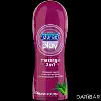 Durex Play Massage 2 in 1 увлажняющая гель-смазка с алоэ вера 200 мл