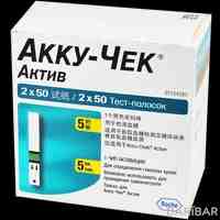 Тест-полоски Accu-Chek Active для глюкометра №100