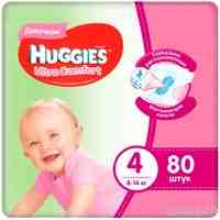 Huggies Ultra Comfort подгузники для девочек 4 (8-14 кг) №80