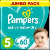 Pampers Active Baby Dry подгузники 5 (11-15 кг) №60