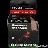 VeolesPlast+ Кинезио-тэйп с усиленной фиксацией 5 см * 5 м телесный рулон 