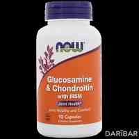 NOW Glucosamine Chondroitin с MSM капсулы №90