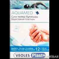 VeolesPlast+ Aquamed Пластырь водостойкий 7 см х 2 см, 3,8 см х 3,8 см №12