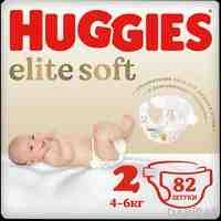 Huggies Elite Soft подгузники для новорожденных 2 (4-6кг) №82