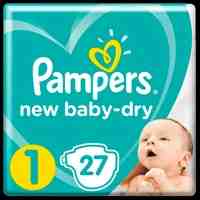 Pampers new baby-dry подгузники размер 1 2-5 кг №27