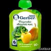 Gerber пюре фруктово-овощной микс с 6 месяцев пауч 90 г 