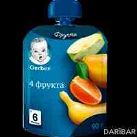 Gerber пюре фруктовый микс с 6 месяцев пауч 90 г 