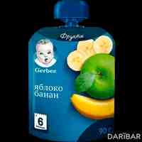 Gerber пюре яблоко банан 6+ месяцев пауч 90 г