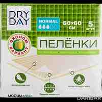 Пелёнки гигиенические одноразовые впитывающие DRY DAY Normal 60х60 см №5