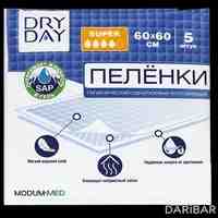 Пеленки гигиенические одноразовые впитывающие DRY DAY Super детские 0+ 60x60 см №5