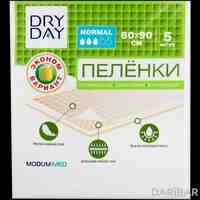 Пеленки гигиенические одноразовые впитывающие Modum DRY DAY Normal детские 0+ 60x90 №5