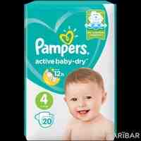 Pampers Active Baby-Dry 4 подгузники размер 9-14 кг №20