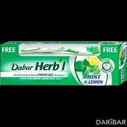 Dabur Herbal Зубная Паста Мята И Лимон 150 Г + Зубная Щётка в Шымкенте