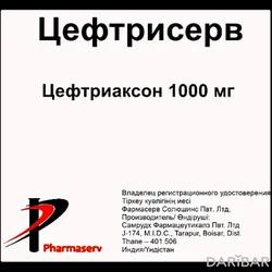 Цефтрисерв Флакон 1 Г №1 в Караганде | Самрудх Фармацеутикалз Пвт.Лтд 