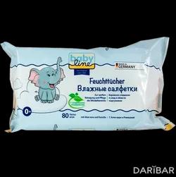 Babyline Влажные Салфетки Алоэ И Ромашка №80 в Алматы | Nolken Hygiene Products GMBH