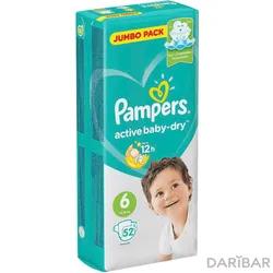 Рampers Active Baby Dry Extra Large Подгузники 6 (13-18 Кг) №52 в Алматы | Procter & Gamble