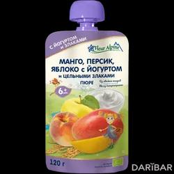 Fleur Alpine Пюре Манго Персик Яблоко С Йогуртом И Злаками С 6 Месяцев 120 Г в Алматы | Fleur Alpine UAB