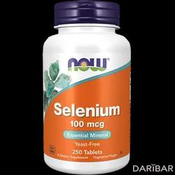 NOW Selenium Таблетки 100 Мкг №250 в Алматы | NOW FOODS