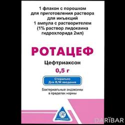 Ротацеф Флакон С Растворителем 500 Мг 3,5 Мл в Шымкенте | Ротафарм Лимитед