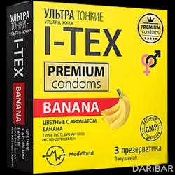 I-TEX BANANA Презервативы Цветные Ультратонкие С Ароматом Банана №3 в Караганде | Penta Latex LLP 