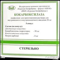 Кокарбоксилаза ампулы с растворителем 50 мг №5