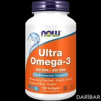 NOW Ultra Omega-3 капсулы №180