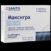 Максигра таблетки 100 мг №4 