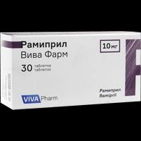Рамиприл Вива Фарм таблетки 10 мг №30 