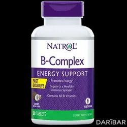 Natrol B-Complex Таблетки Жевательные Со Вкусом Кокоса №90 в Алматы | Natrol