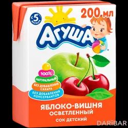 Агуша Сок Яблоко Вишня Осветленный С 5 Месяцев 200 Мл в Шымкенте | Вимм-Билль-Данн