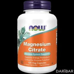 NOW Magnesium Citrate Капсулы 400 Мг №120 в Алматы | NOW FOODS